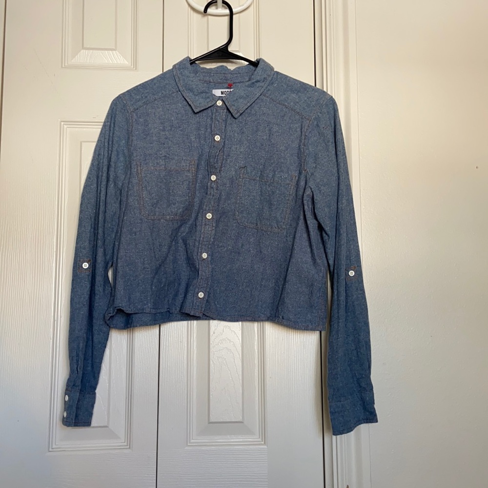 Cropped Denim Top